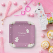 Paarse Halloween Baby shower Papier Bord (Feest)