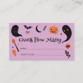 Paarse Halloween Baby shower Raad eens hoeveel Informatiekaartje (Voorkant)