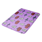 Paarse Halloween Fun Print Badmat (Gekanteld)