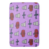 Paarse Halloween Fun Print Badmat (Voorkant Verticaal)