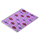 Paarse Halloween Fun Print Notitieboek (Linkerzijde)