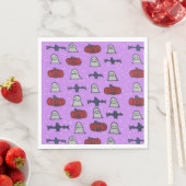 Paarse Halloween Fun Print Servet (Insitu)