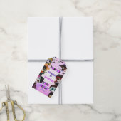 Paarse Halloween Gift Labels Cadeaulabel (Met Touw)