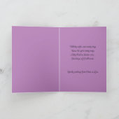  Paarse Halloween Heks & Black Cat  Feestdagen Kaart (Binnen)