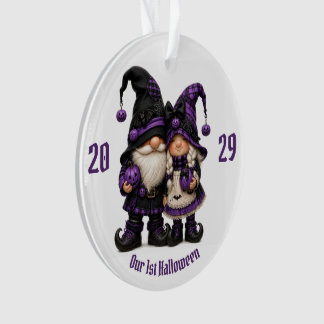 Paarse Halloween-kabouters Er is geen kabouter als Ornament