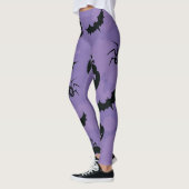 Paarse Halloween leggings met wezens booo (Links)