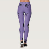 Paarse Halloween leggings met wezens booo (Achterkant)