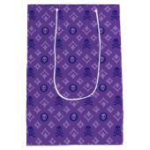 Paarse Halloween Louis Vuitton Pattern Medium Cadeauzakje (Achterkant)