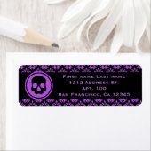 Paarse Halloween ontwerp Etiket (Insitu)