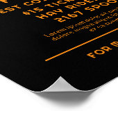 Paarse Halloween Party Black Pumpkins Event Poster (Hoek)