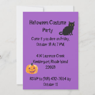 Paarse Halloween Party Save the Date Kaart