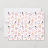 Paarse Halloween Pink Ghost-Baby shower Bedankkaart (Achterkant)