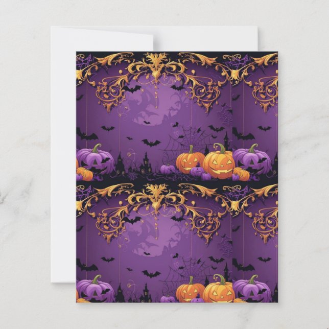 Paarse Halloween plakboek papier (Voorkant)