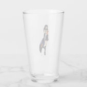 Paarse Halloween Schattigee heks Glas (Achterkant)