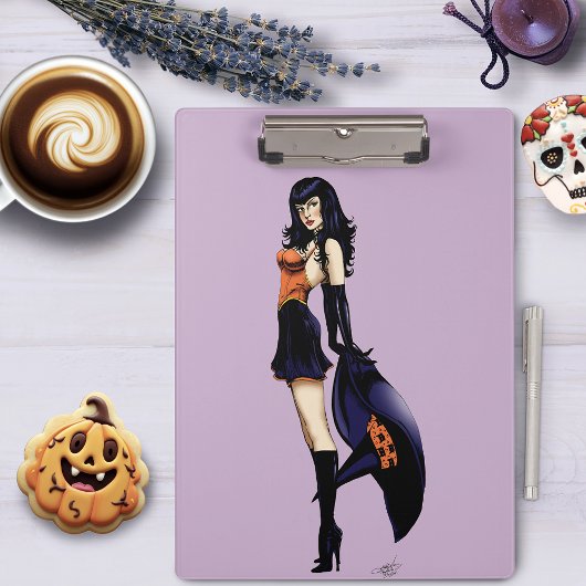 Paarse Halloween Schattigee heks Klembord