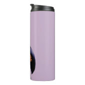 Paarse Halloween Schattigee heks Thermosbeker (Geroteerd rechts)