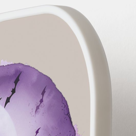 Paarse Halloween Witch Black Cat Graveyard Bats Pickleball Paddle (Links Detail)