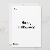 Paarse Halloween Witch Cat Kaart (Achterkant)