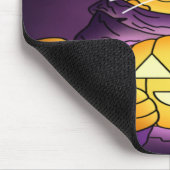 Paarse Halloween Witch Cat Muismat (Hoek)