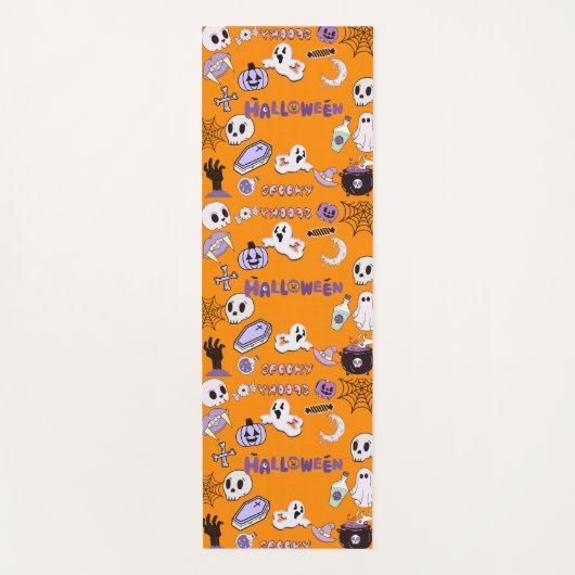 Paarse Halloween yogamat (Voorkant)
