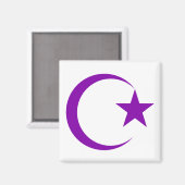 Paarse Halve Maan & Star.png Magneet (Voorkant / Achterkant)