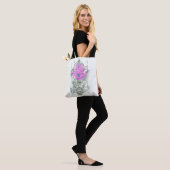 Paarse Hamsa Aramaic "Not Comicult" Tote Bag (Op model)