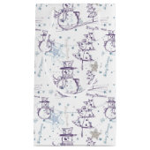 Paarse hand Drawn kerstman Klein Cadeauzakje (Voorkant)