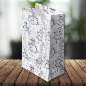 Paarse hand Drawn kerstman Klein Cadeauzakje