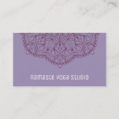 Paarse hand Drawn Mandala Simple Elegant Visitekaartje (Voorkant)