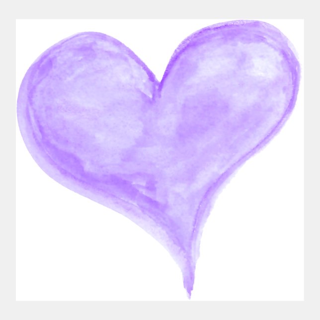 Paarse hand geschilde Waterverf hart (Voorkant)