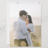 Paarse hand getrokken blad monogram kunst bruiloft kaart (Achterkant)