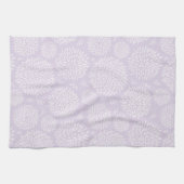 Paarse Hand-getrokken Bloempatroon Theedoek (Horizontaal)