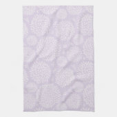 Paarse Hand-getrokken Bloempatroon Theedoek (Verticaal)