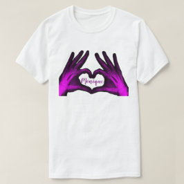 Paarse hand Xray Heart T-shirt