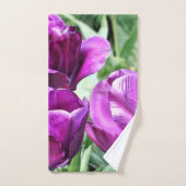 Paarse handdoek Tulips (Handdoek)