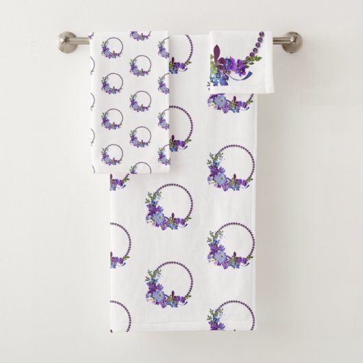 Paarse handdoekjes bad handdoek (Insitu)