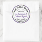 Paarse Handgemaakte Artisan Gourmet Food Label (Tas)