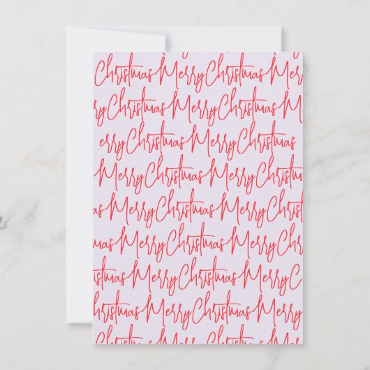 Paarse handgeschreven kerstfeestuitnodiging kaart (Achterkant)