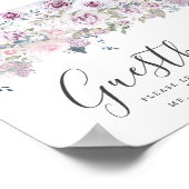 Paarse handleiding voor Floral Weddenschap Poster (Hoek)