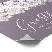 Paarse handleiding voor Floral Weddenschap Poster (Hoek)