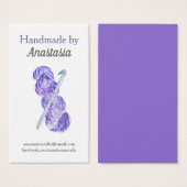 Paarse handmade Crochet Craft Visitekaartje (Voorkant /achterkant)