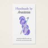 Paarse handmade Crochet Craft Visitekaartje (Voorkant)