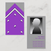 Paarse Hanky Trick-kaart / Visitekaartje (Voorkant / Achterkant)