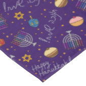Paarse Hanukkah Tafelkleed (Gekanteld)