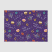 Paarse Hanukkah Tissuepapier (Voorkant)