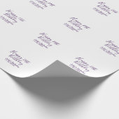 Paarse Happy 21st Verjaardag Naam Datum Sleutelhan Cadeaupapier (Hoek)