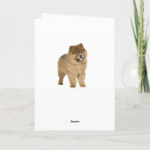 Paarse Happy Birthday Chow Chow Brown Puppy Dog Kaart (Achterkant)