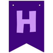 Paarse Happy Birthday Rainbow Party Vlaggetjes (Tweede vlag)