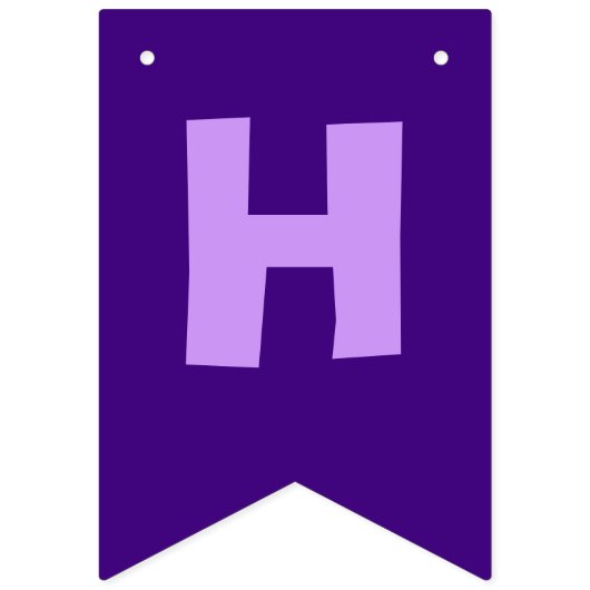 Paarse Happy Birthday Rainbow Party Vlaggetjes (Tweede vlag)