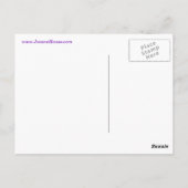 Paarse Happy Birthday Song Briefkaart (Achterkant)